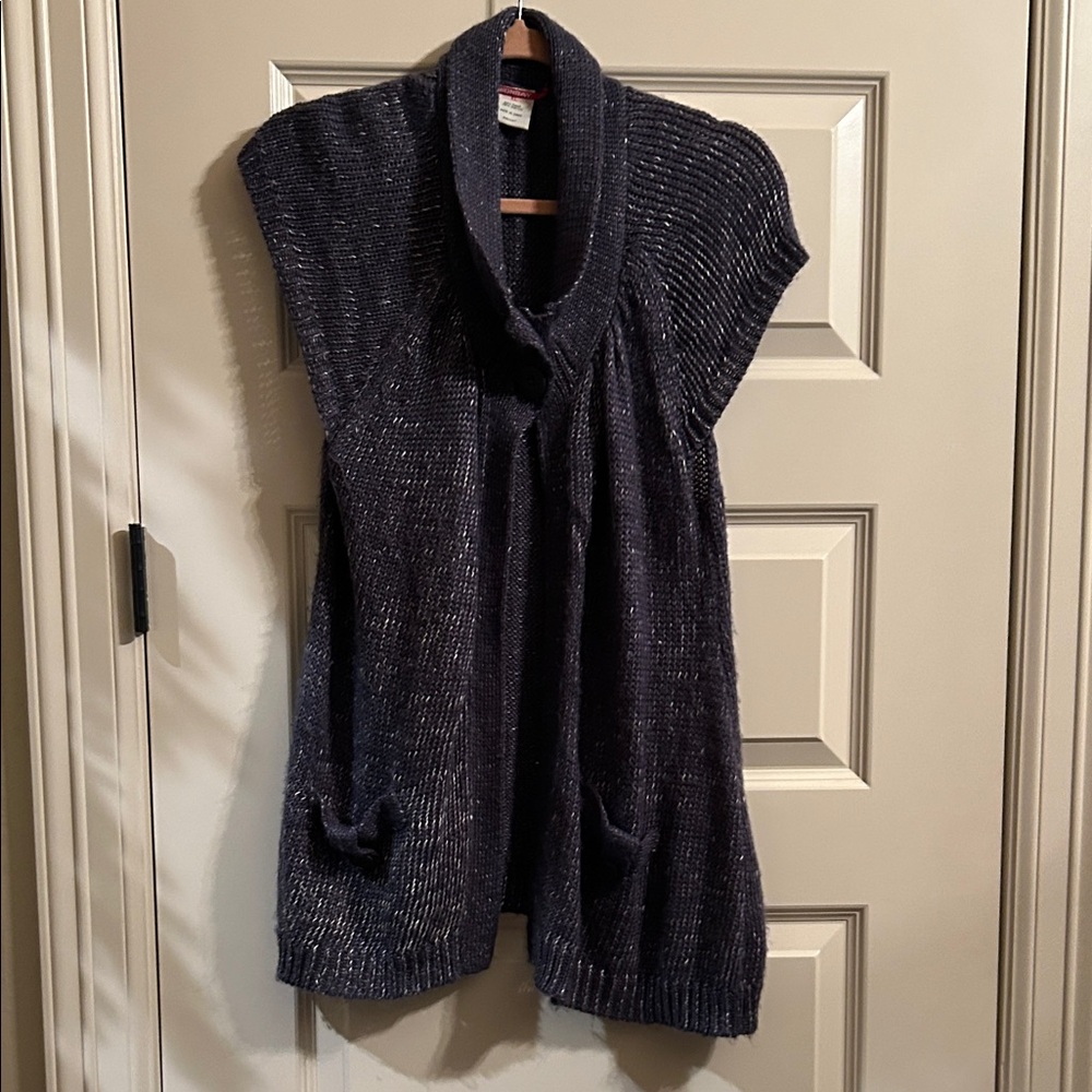 UNIONBAY Dark Blue Open-Front Cardigan